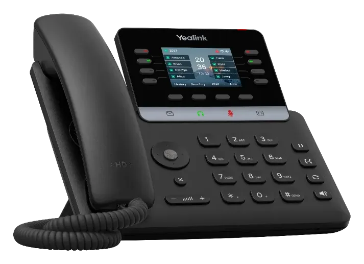 Yealink SIP-T73U zboku – tenké telo a stojan s dvoma uhlami