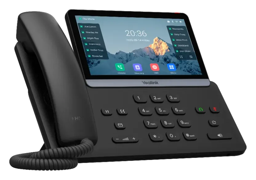 Yealink SIP-T77U zboku – stojan s dvoma uhlami a tenké telo